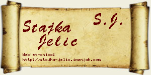Stajka Jelić vizit kartica